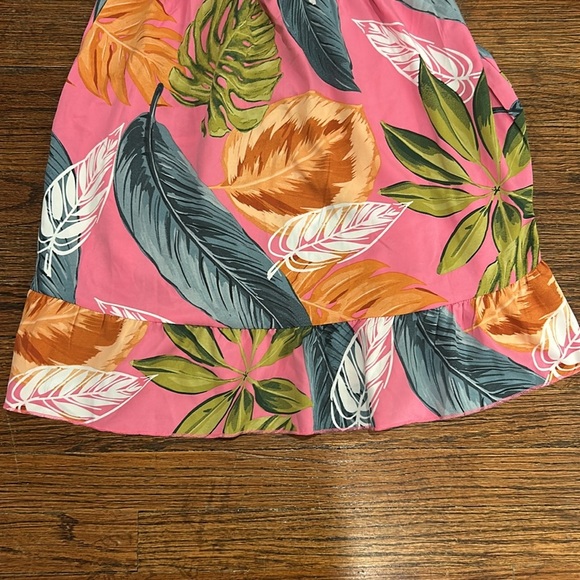 SHEIN Tropical Ruffle Strapless Dress - Picture 4 of 5